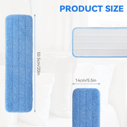 36" Microfiber Pad for Rubbermaid Commercial 36 Inch Mop Head - 6 Pack Replacement Wet & Dry Commercial Reusable Cleaning Mop Refills Fit for Any Microfiber Flat Mop System 36"