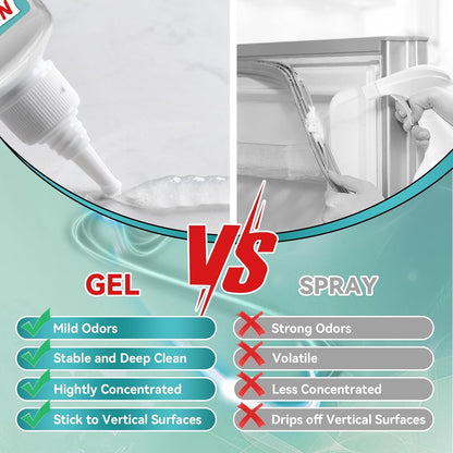 2 Packs Household Stain Remover Gel, Powerful All-Purpose Stain Cleaner Gel, Effective on Bathroom, Shower, Sink, Grout, Washing Machine Seal, Kitchen