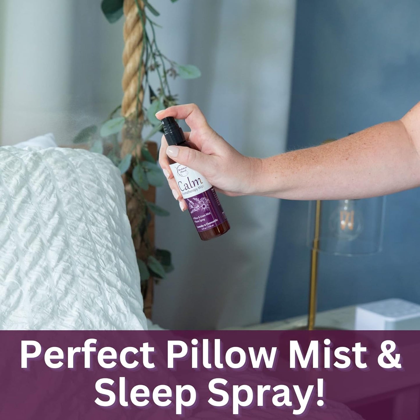 Refresh Aromatherapy Room Spray & Pillow Mist. Peppermint & Eucalyptus Essential Oil Spray, Linen Mist, Natural Car Air Freshener Bathroom Freshener & Closet Deodorizer by Brookethorne Naturals