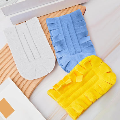 Zubebe 12 Pcs Duster Refill Reusable Fleece Duster Refills Feather Flat Dusters Multi Surface Washable Cleaning Pads Tools for Home, Blinds, Car, Pet, Furniture, Fans (Dark Color)