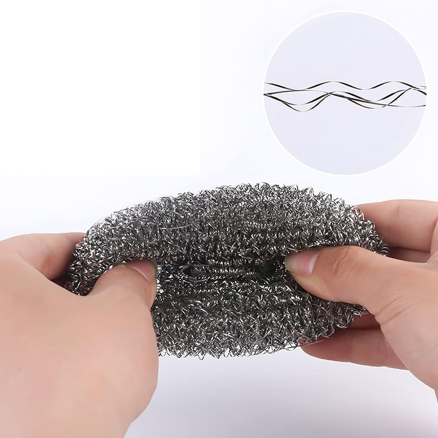 48 Pack Stainless Steel Scourers Sponges by XXJXING,Steel Wool scrubbers for stoves, pots, Cooker Hoods, etc. that are Difficult to Clean (48 Pack-10 Gram)