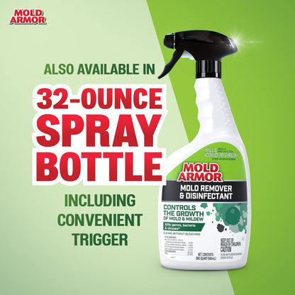 Mold Armor Mold Preventer, Disinfectant and Flood Cleanup, 1 gal., Control & Prevent the Growth of Mold and Mildew, Cleans without Bleaching, Ready to Use