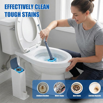 50 PCS Toilet Bowl Wand Refills, Replacement Heads for Bathroom Washroom Cleaning Pads, Disposable Toilet Brush Refills Compatible with Household Brush Scrubber Cleaning Refill Lavender Breeze Purple