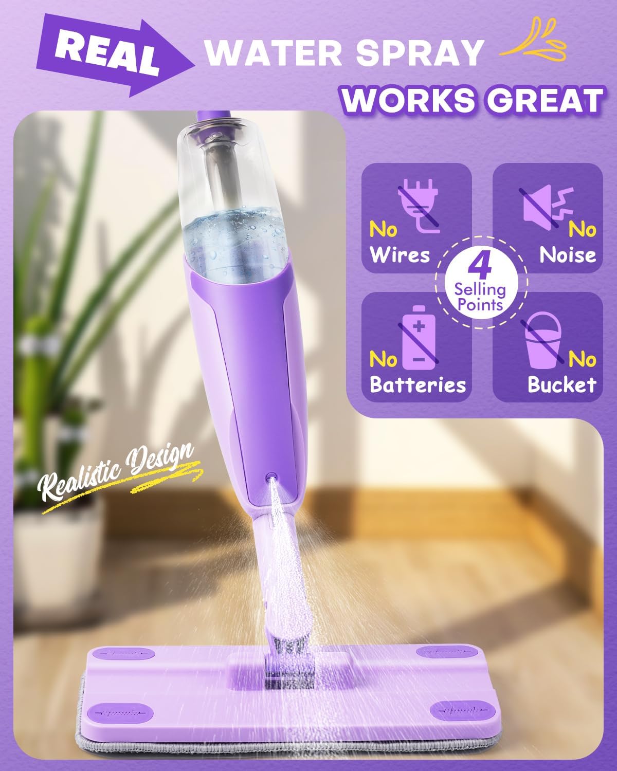 Toddler Spray Mop-Montessori Toys Mini Size Cleaning Mini Mop that Really Spray -Kid Pretend Play Toys Gift for Toddlers Girls Boys