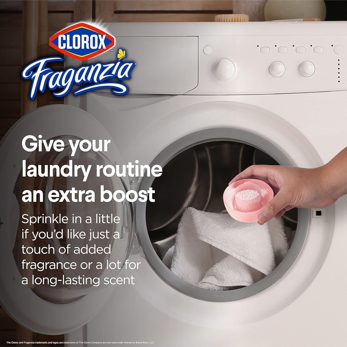 Clorox Fraganzia Laundry Scent Booster Crystals, In-Wash Fragrance Beads for Fresh-Smelling Clothes & Linens, Safe for All Fabrics & Colors, Easy-Pour Bottle, Vanilla Scent, 18 Oz, 2 Pack