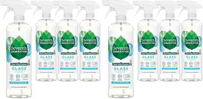Seventh Generation Glass Cleaner, Biodegradable Formula, Sparkling Seaside Scent, 23 oz (Pack of 4)