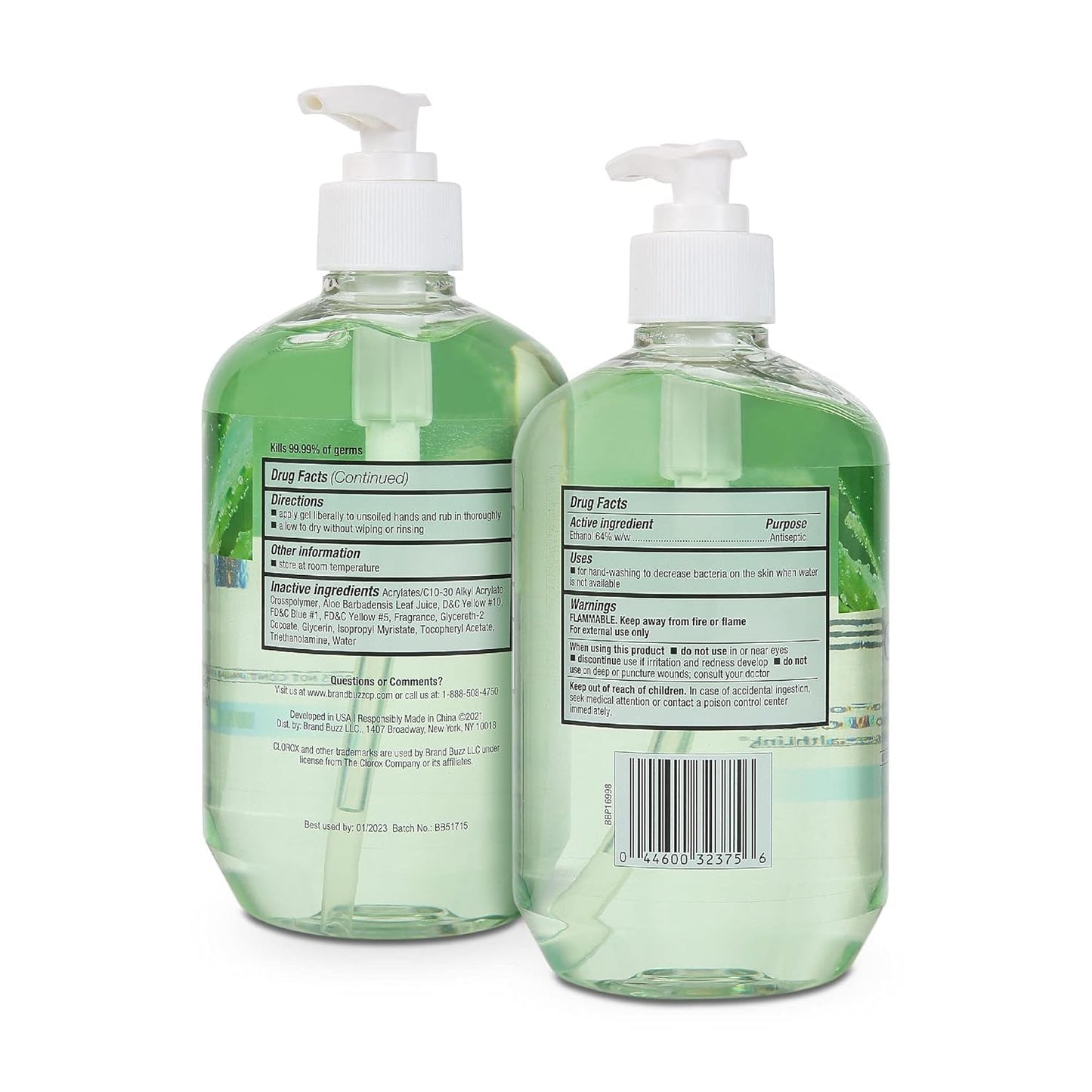 Clorox Healthcare GBG AloeGel Hand Sanitizer Wipes, Bleach-Free Sanitizing Wipes for Hands with 71% Ethyl Alcohol and Aloe - FDA Registered, Resealable Travel Pouch, 20 Count