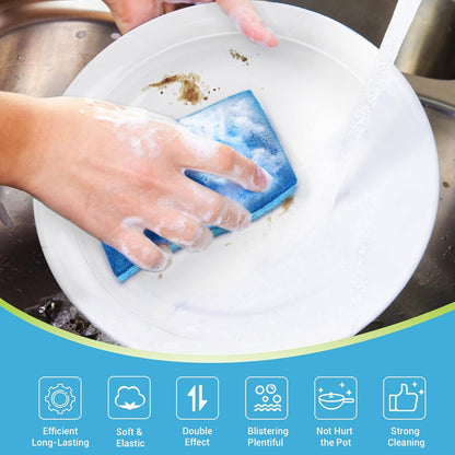 AIDEA XL Sponges Kitchen, 12Count, Non-Scratch Dish Sponges, Large Natural Sponge for Non Stick Cookware, Cellulose Cleaning Sponge for Dishes, Bathroom, Household