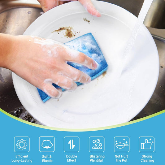 AIDEA XL Sponges Kitchen, 12Count, Non-Scratch Dish Sponges, Large Natural Sponge for Non Stick Cookware, Cellulose Cleaning Sponge for Dishes, Bathroom, Household