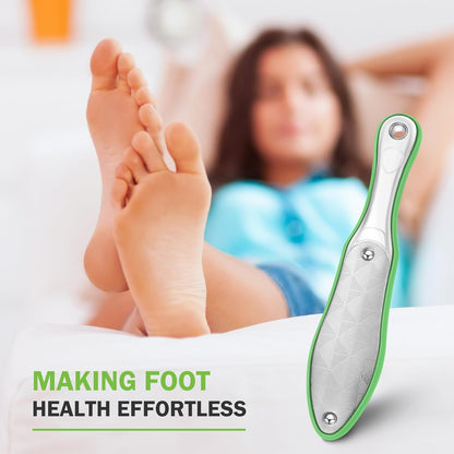 BEZOX Foot File Callus Remover, Double Sided Foot Scrubber for Dead Skin, Stainless Steel Pedicure File for Cracked Heel W/Cloth Storage Bag & Gift Box