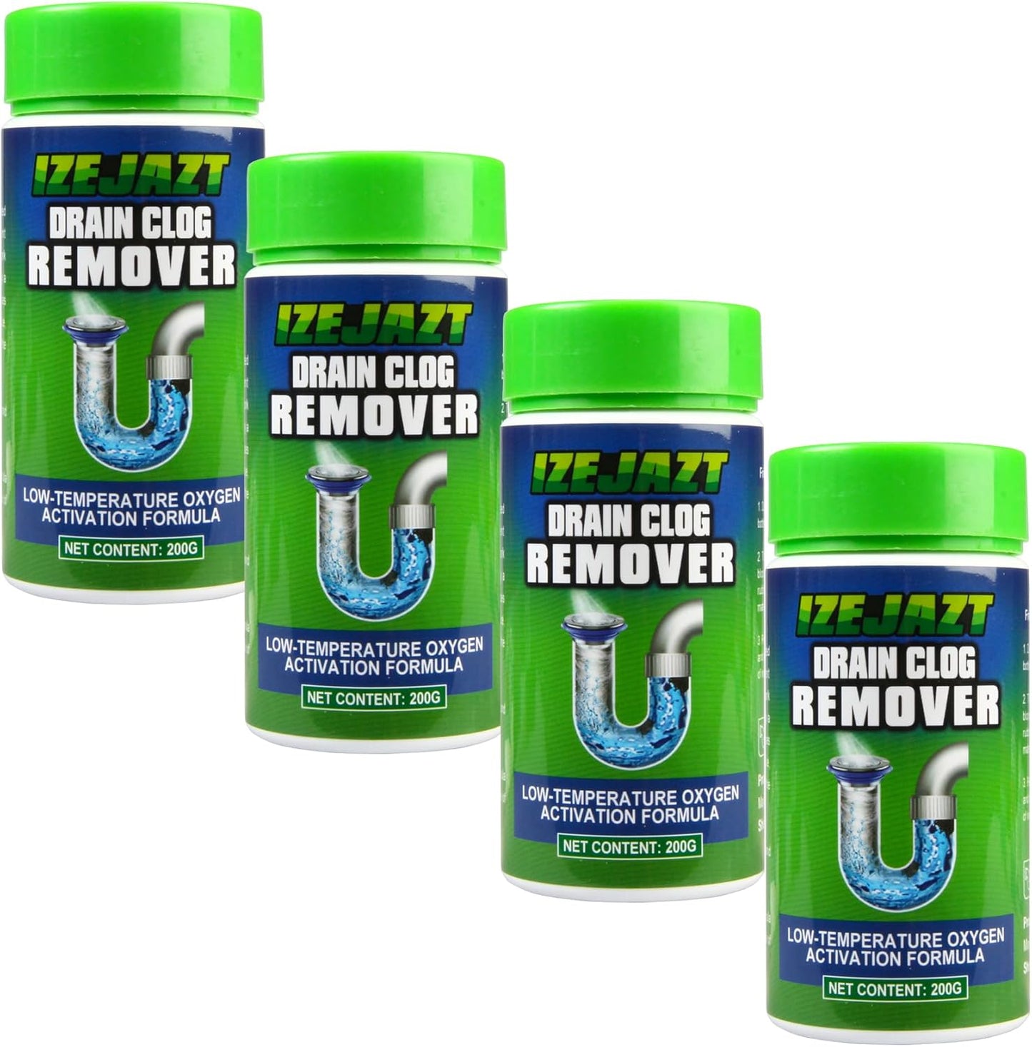 Drain Clog Remover Powder - Fast Acting Formula for All Drains, Kitchen, Bathroom, Sink & Shower - 100% Effective to Eliminate Hair, Grease, and Blockages - [1Pack ]