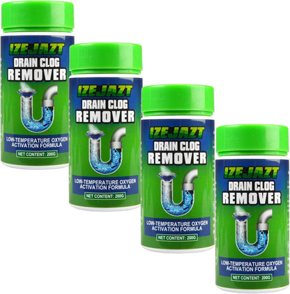 Drain Clog Remover Powder - Fast Acting Formula for All Drains, Kitchen, Bathroom, Sink & Shower - 100% Effective to Eliminate Hair, Grease, and Blockages - [1Pack ]