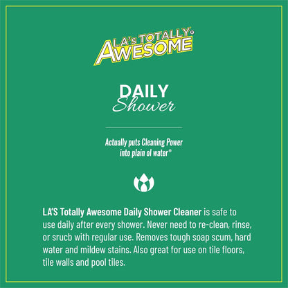 La's Totally Awesome Daily Shower Cleaner Spray, For Showers, Tubs and more, Plant-Derived Formula, 32 Fl Oz (Pack of 3)