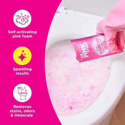 The Pink Stuff Cleaning Bundle Kit, Squeezable Cleaning Paste, Cleaning Paste, Toilet Foaming Powder, Multi Purpose Spray, Bathroom Cleaner Spray, Household Cleaning Supplies Set