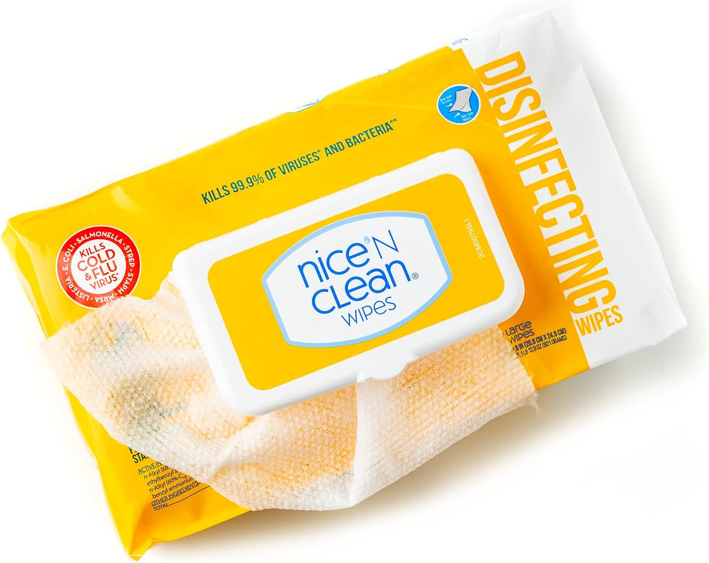 Nice 'N Clean Disinfecting Surface Wipes 304ct | Cleans & Disinfects Home & Kitchen Surfaces | Fresh & Lemon Scent