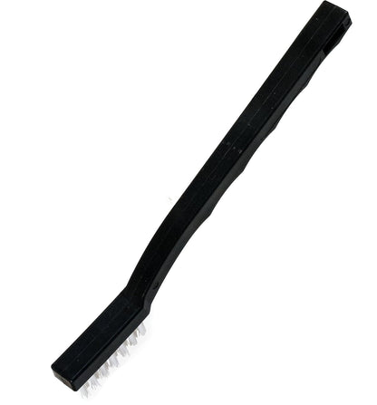 Carlisle FoodService Products Flo-Pac Maintenance Brush, Toothbrush Style Utility Scrubber for Cleaning With Nylon Bristles, 7", 1 Count, Black