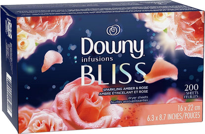 Downy Calm Mega Dryer Sheets, Large Fabric Softener Sheets for Laundry , Static Guard & Softness Boost, Laundry Dryer and Fabric Sheets, 180 Count