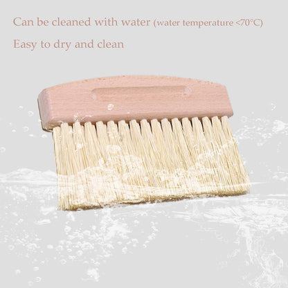 Mini Broom and Dustpan Set Small Metal Dustpan and Brush Set Hand Whisk Broom for Home Office Desktop Sofa Pet Care Household Cleaning (sisal Hemp bristles, White)