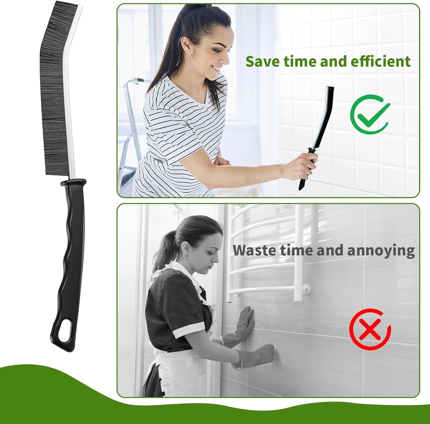Crevice Cleaning Brush,8 Pcs Cleaning Supplies,Hard Bristle Crevice Cleaning Brush,Crevice Cleaning Brushes for Household Use Bathroom Tiles Kitchen Practical and Durable