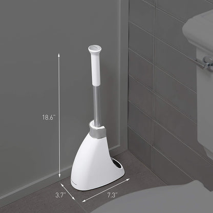 simplehuman Replacement Toilet Brush Head, Easy Screw On, Stiff Outer Bristles, Black Plastic