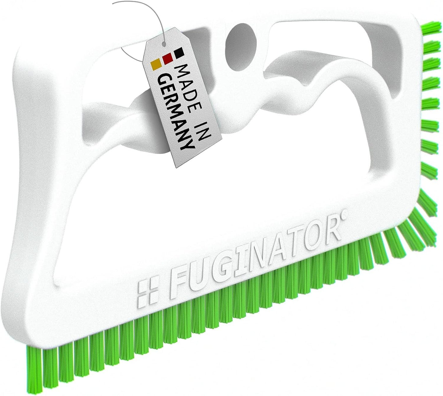 Fuginator Scrub Brush for Tile and Grout: Stiff Nylon Bristle Scrubbing Brush - Bathtub and Shower Scrubber for Floor Joints and Tile Seams - Cleaning Brush (Orange/Blue)