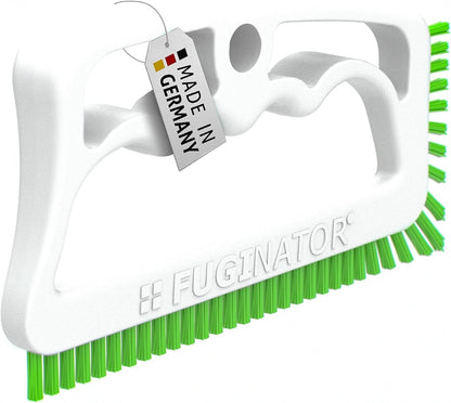 Fuginator Scrub Brush for Tile and Grout: Stiff Nylon Bristle Scrubbing Brush - Bathtub and Shower Scrubber for Floor Joints and Tile Seams - Cleaning Brush (Orange/Blue)