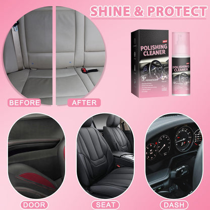 Timeno 2026 New Polishing Cleaner Car Interior, Interior All Purpose Car Cleaner for Rubber, Leather (2)