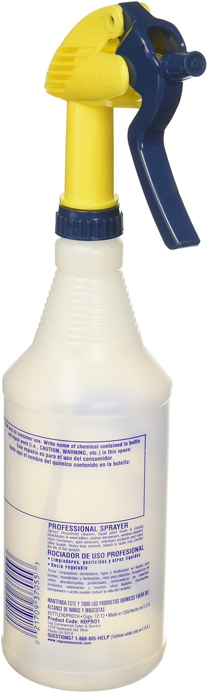 Zep Neutral PH Industrial Floor Cleaner - 1 Gallon - ZUNEUT128 - Concentrated Pro Trusted All-Purpose Floor Cleaner & Professional Sprayer Bottle 32 ounces - Up to 30 Foot Spray, Adjustable Nozzle