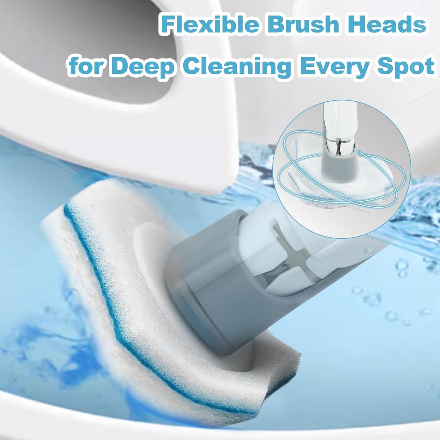 Disposable Toilet Brush with 40 Toilet Wand Refills, Wall Mounted Toilet Brush and Holder Set, Toilet Bowl Brush for Bathroom Toilet Sink Cleaning