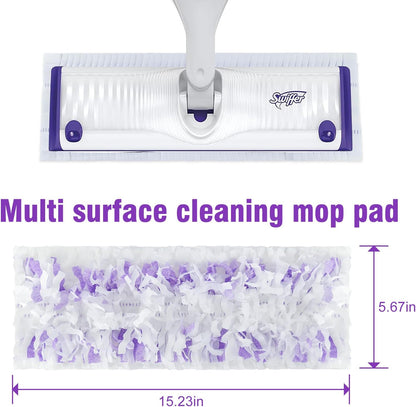 24 Pack Power Mop Refills Pads for Swiffer PowerMop，Swifter Wet Pads Refill for Swiffer,Unscented&Thickened Mopping Pads Replacement Pads for Multi-Surface &Wood Floor Cleaning