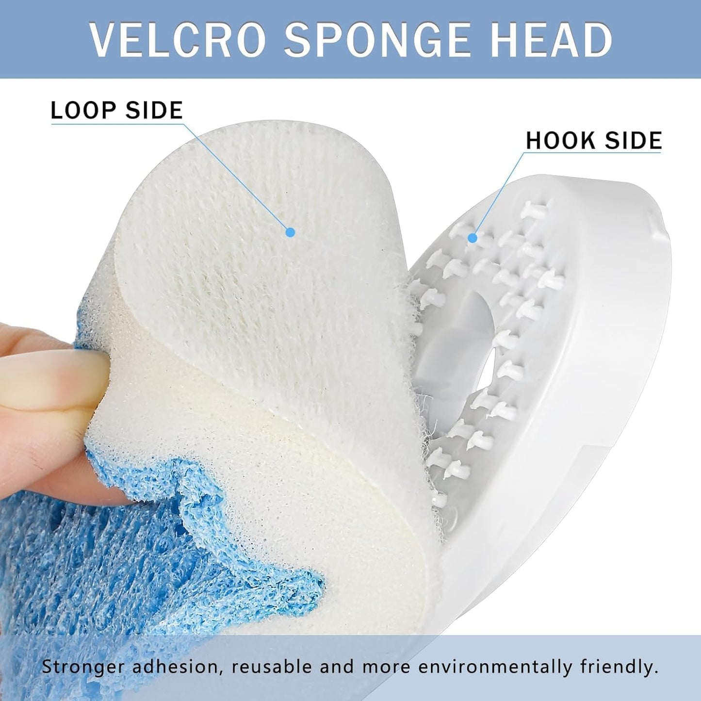 Soap Dispensing Scrub Brush - 4-in-1 Kitchen Cleaning Brush with Built-in Tank, Scraper Heads for Stubborn Grime on Pots Pans, Stand/Hang Storage-Blue