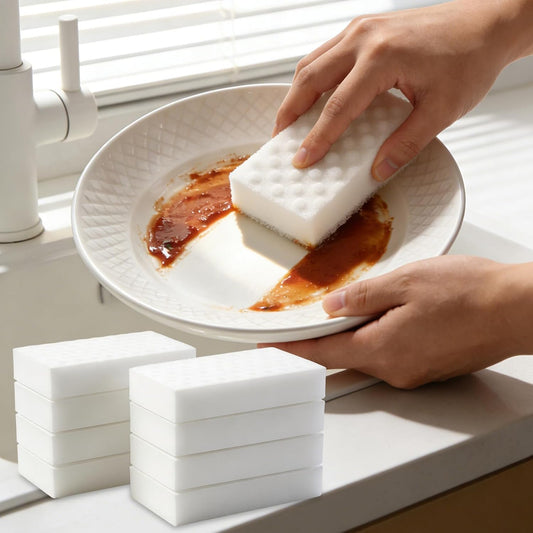 Cleaning Eraser Sponges, 11-Pack, Extra-Durable Melamine Foam Pads for Wall, Kitchen, Bathroom, Shower, Floor – All-Purpose Scrub Blocks, White, 4 x 2.35 x 0.79 in, Multi-Surface Cleaner