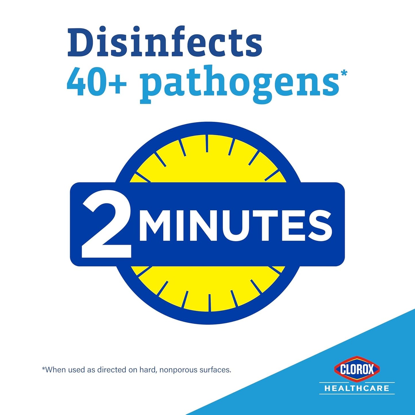 CLOROX Healthcare VersaSure Cleaner Disinfectant Wipes, 6" x 5", 150 Count Canister (Package May Vary)