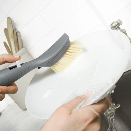 Full Circle FOMO Foam Soap Dispensing Dish Brush, 1 EA, Grey