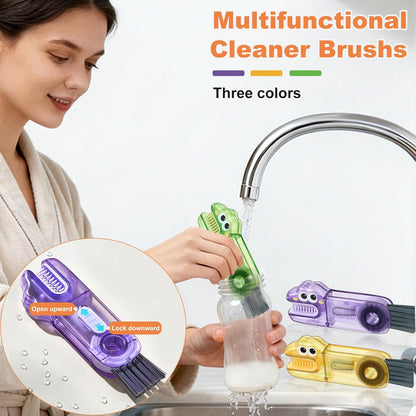 3 in 1 Cup Lid Cleaning Brush, Portable Gap Cleaner Brush - Multifunctional Bottle Cleaning Brush for Bottle Gap/Tight Spaces/Travel Bottle Lid, Home Kitchen Crevice Brush Tools, 3 PCS