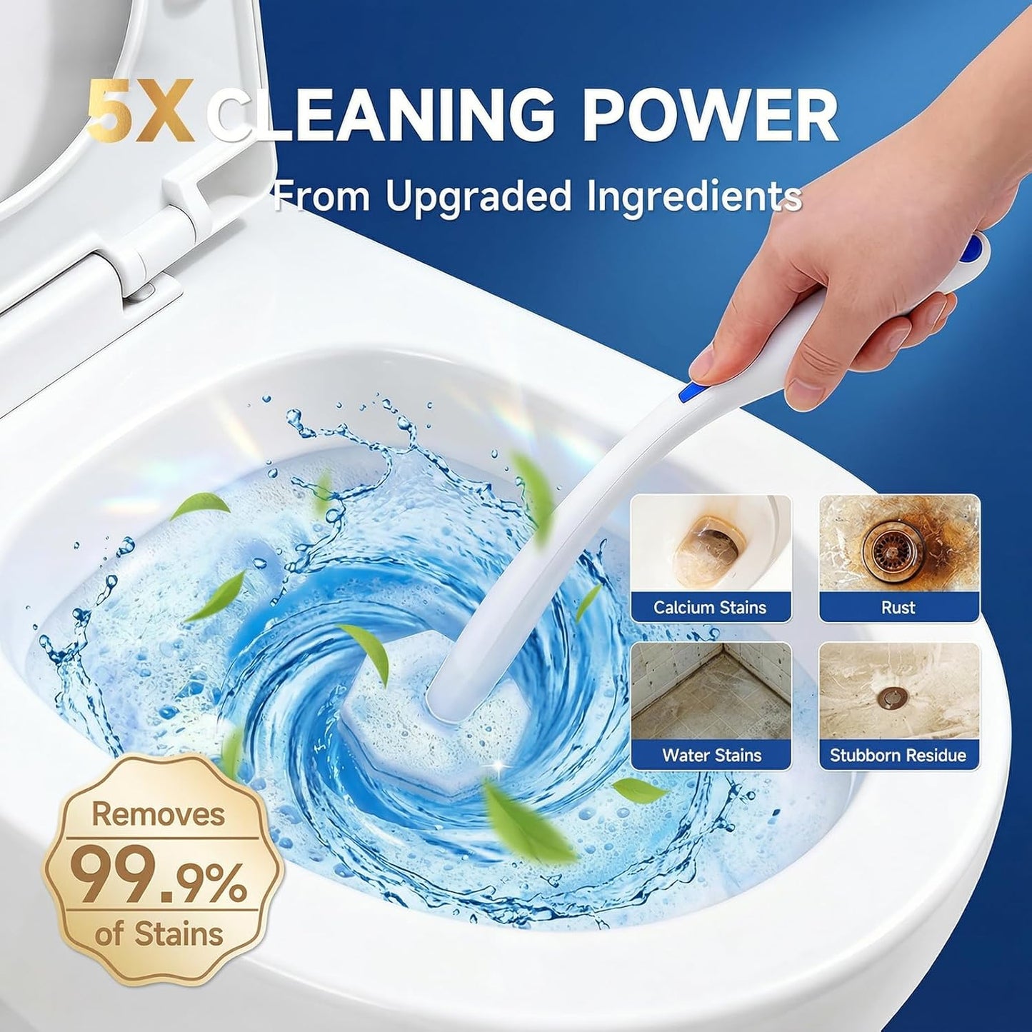 20 Count Toilet Wand Refills for Clorox, 5X Cleaning Power Toilet Bowl Wand Refills & High-Density Disposable Toilet Brush Scrubber - No Falling Apart, Instant Foam for Bathroom Cleaning