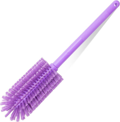SPARTA Large Water Bottle Brush Ideal for Wide-Mouth Jars, Bottles and Tumblers, Dishwashing Tool with Handle for Home and Commercial Kitchens, Plastic, 12 Inches, White