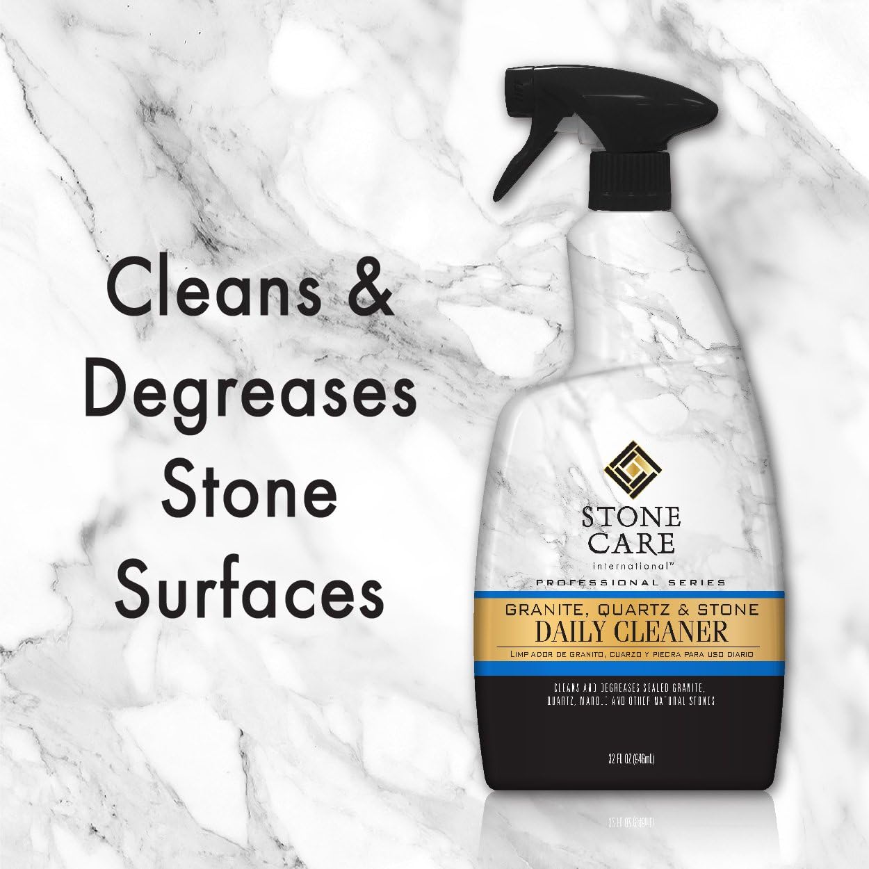 Stone Care International Granite Stone Cleaner and Polish Combo for Granite Marble Soapstone Quartz Quartzite Slate Limestone Corian Laminate Tile Countertop