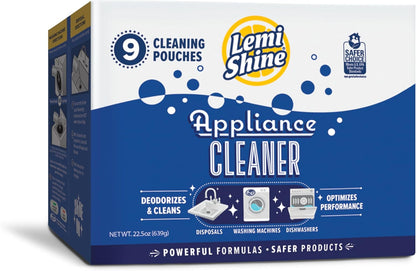 Lemi Shine Garbage Disposal Cleaner and Deodorizer Powered By Citric Acid | Foam Cleaner For Kitchen Garbage Disposal with a Natural, Fresh Lemon Scent (2 Count)