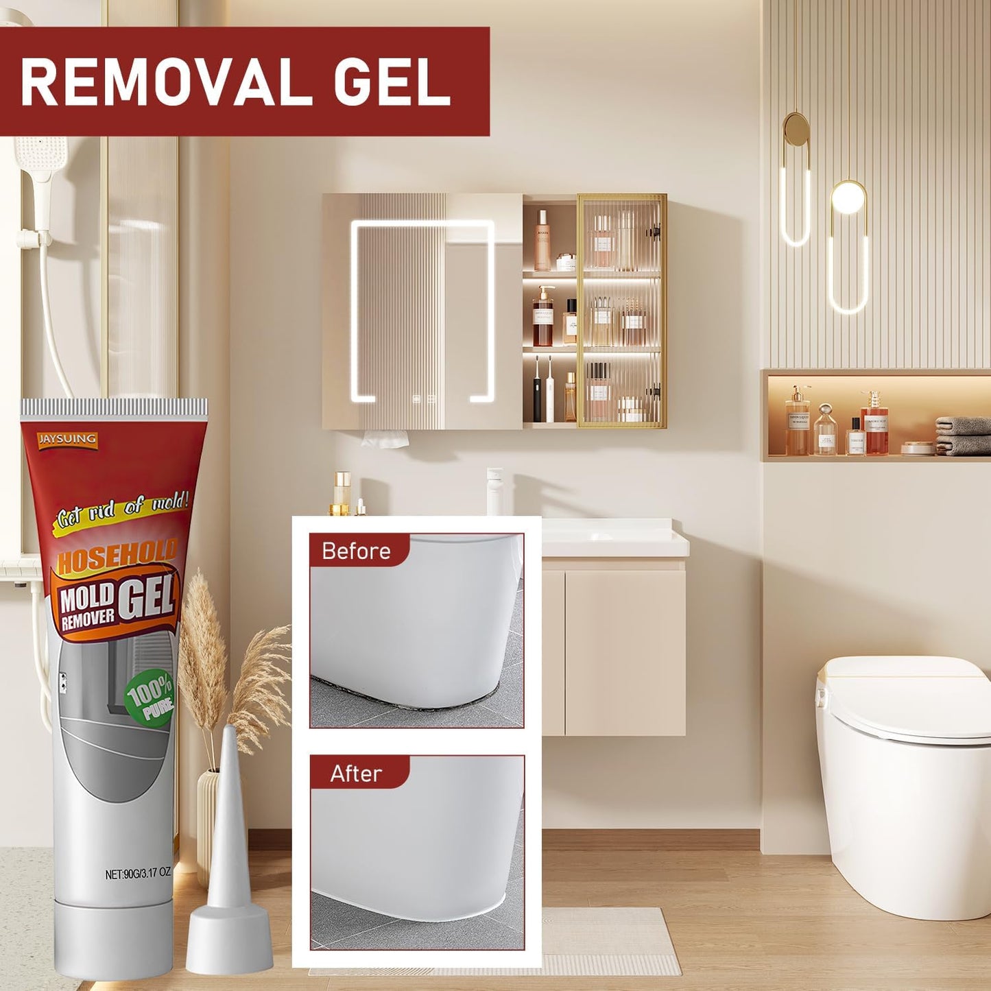2PCS Nexa Remover Gel,Nuroclean Remover Gel,Suitable For Bathroom And Kitchen Tile Gaps,Wall Cleaning,Highly Effective In Penetration,Safe Formula That Does Not Damage The Surface