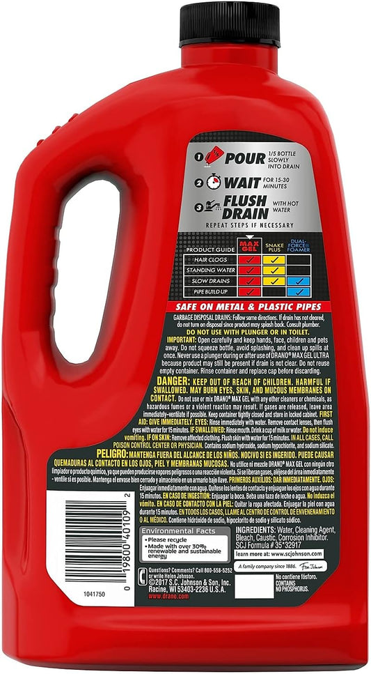 Drano 322845 Drano Max Gel Drain Cleaner 80 Fl. Oz. (694772)