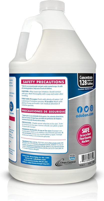 OdoBan Pet Solutions No Rinse Neutral pH Floor Cleaner Concentrate, Made in the USA, Splash O' Citrus Scent, 2 Gallons