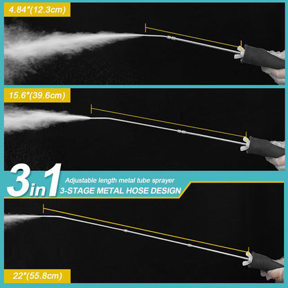 Sbestily Diatomaceous Earth Powder Duster, Extendable Long Tubes from 5'' to 22'', Garden and Indoor, Large Bulb Handheld Insect Treatment Spreader Applicator, Puffer, Spray Bottle