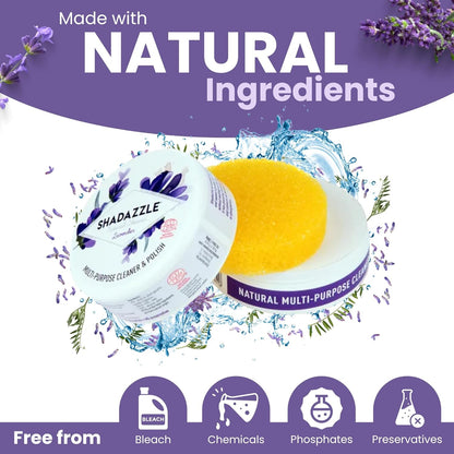 Shadazzle Natural All Purpose Cleaner and Polish – Eco friendly Multi-purpose Cleaning Product (1 Pack, Lemon)