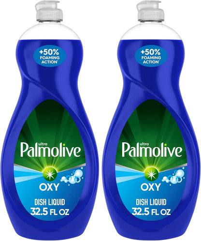 Palmolive Ultra Dishwashing Liquid Dish Soap, Oxy Power Degreaser - 32.5 Fl Oz (Pack of 4)