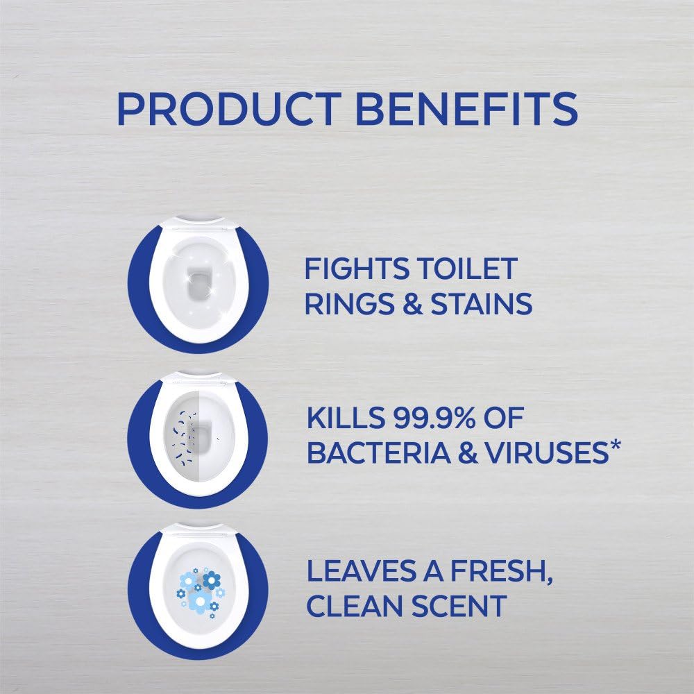 Lysol Power Toilet Bowl Cleaner Gel, For Cleaning and Disinfecting, Stain Removal, 24oz (Pack of 3)