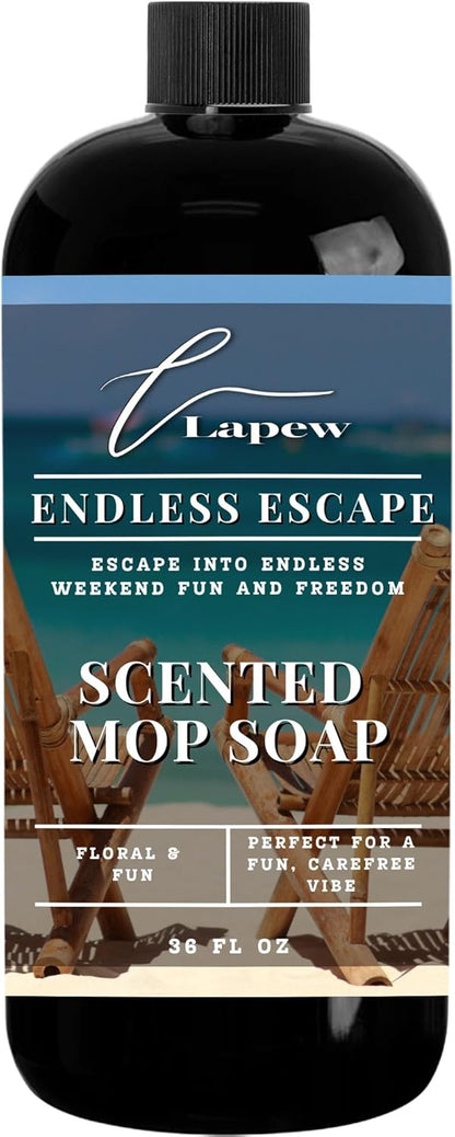Lapew Santal Scented Mop Soap - Luxury Floor Cleaner Concentrate for Mopping Tile, Laminate, Vinyl & Hardwood | Streak-Free, Low-Foam | 36 oz - Colors B