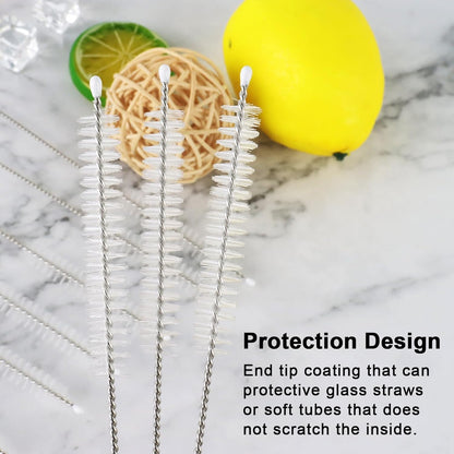 Straw Cleaner Brush Fit for Owala FreeSip 24oz/32oz/40oz, Silicone Long Handle Bottle Brush Compatible with Owala Water Bottle,Plus 3 in 1 Cup Lid Cleaning Brush