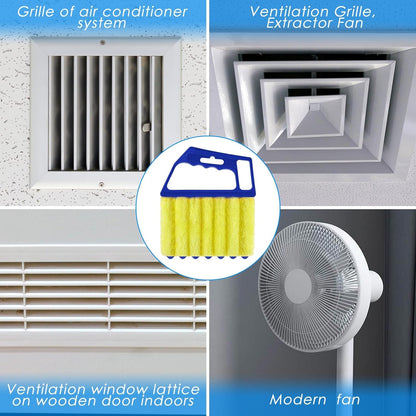 Geiserailie 1 Pcs Window Venetian Blind Cleaner Duster Tool Washable 7 Fingers Dusting Cleaner and Air Vent Shutter Brush Blinds Air Conditioner Fan Duster Dirt Housekeeping Tool (Orange)