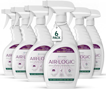 Dual-Action Odor Eliminator Spray 32 Fl Oz, Plant-Based Instant Knockdown & Enzymatic Deodorizer for Home, Neutralizes 16 Odor Sources, Bleach-Free, Fabric & Surface Safe, Lavender Lemon